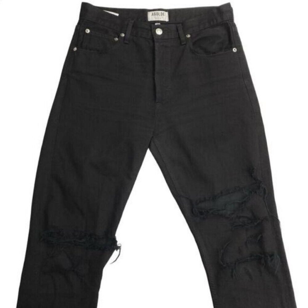 Agolde Jamie High Rise Classic Ripped Knee Jean Womens Size 25 - Picture 2 of 7